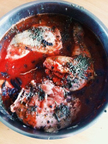 Pollo en salsa marinara